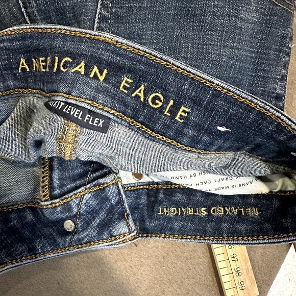 American Eagle Next Level Flex Relaxed Straight Leg Jeans 28x30 (Act 29x29) Men - Picture 3 of 6